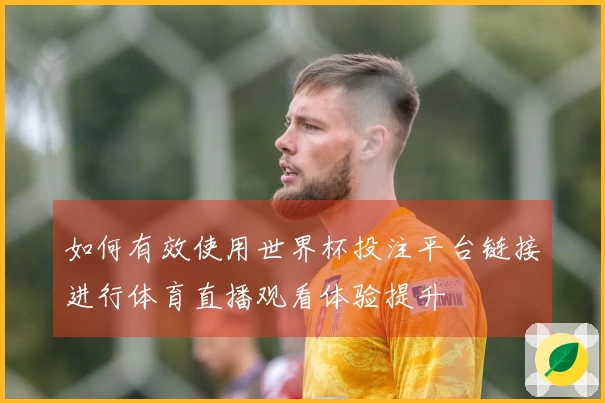 如何有效使用世界杯投注平台链接进行体育直播观看体验提升